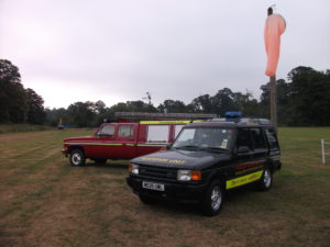 fire vehicle and response vehicle together